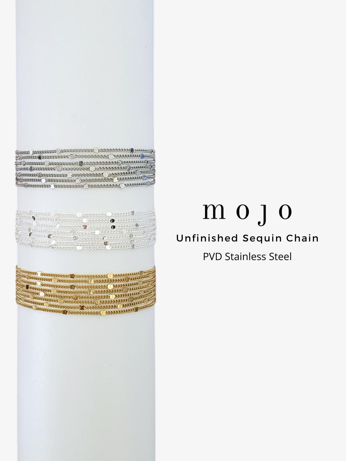 3 Colors! Sequin Cable Unfinished Chain for Jewelry Making Stainless Steel Necklace Bracelet Chain By The Foot No Clasp Wholesale Bulk ROBIN