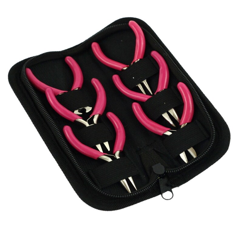 7 Piece Mini Pink Jewelry Plier Set Carbon Steel Tiny Etsy