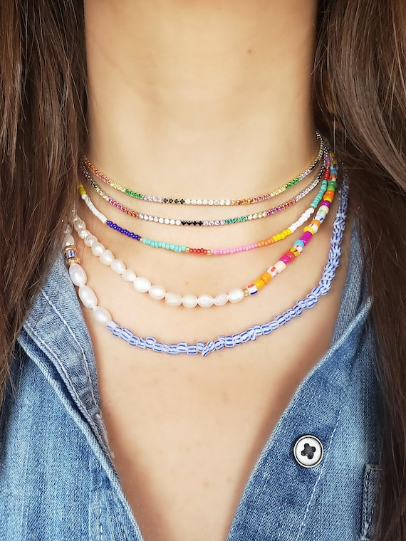 Colorful Bohemian Rainbow Choker Necklace With Seed Beads For Women And  Girls Hawaiian Glass Chain Boho Jewelry From Robbinlin, $4.92 | DHgate.Com