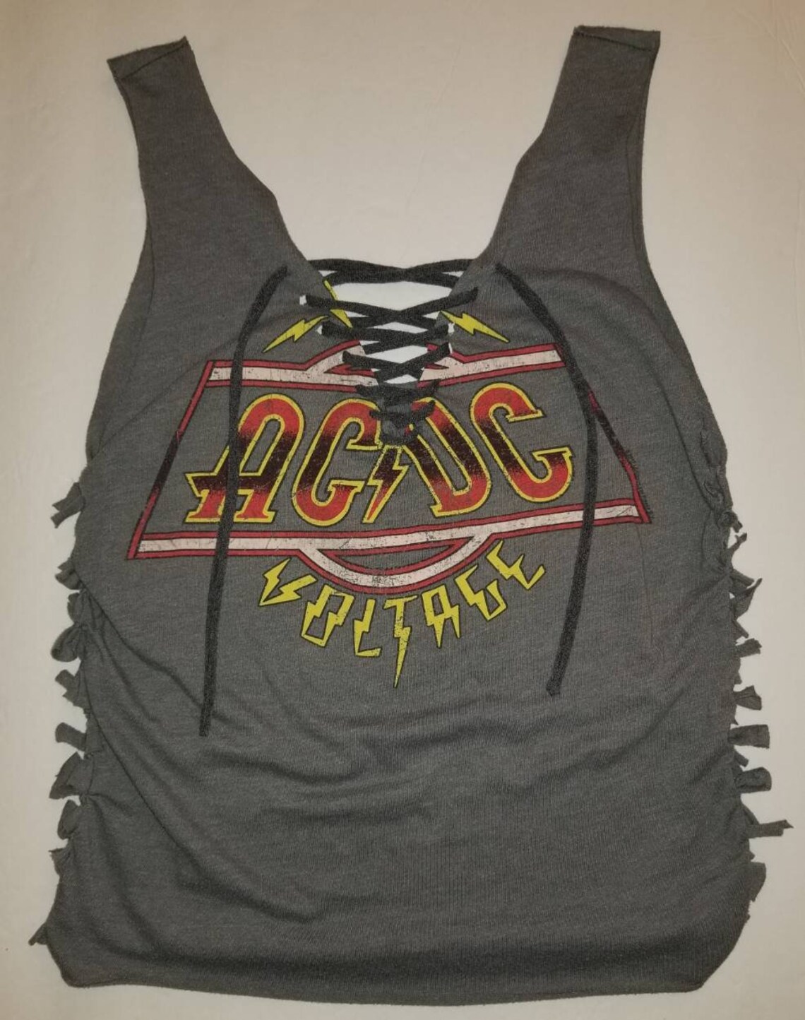 DIY Upcycled AC/DC Tank Top Handmade Classic Rock Punk Retro - Etsy