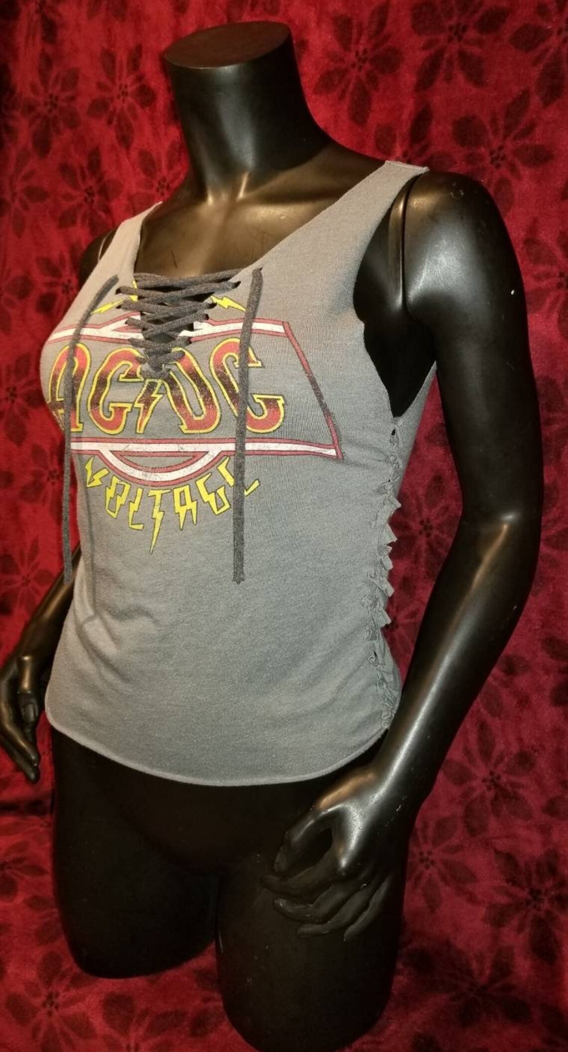 DIY Upcycled AC/DC Tank Top Handmade Classic Rock Punk Retro - Etsy