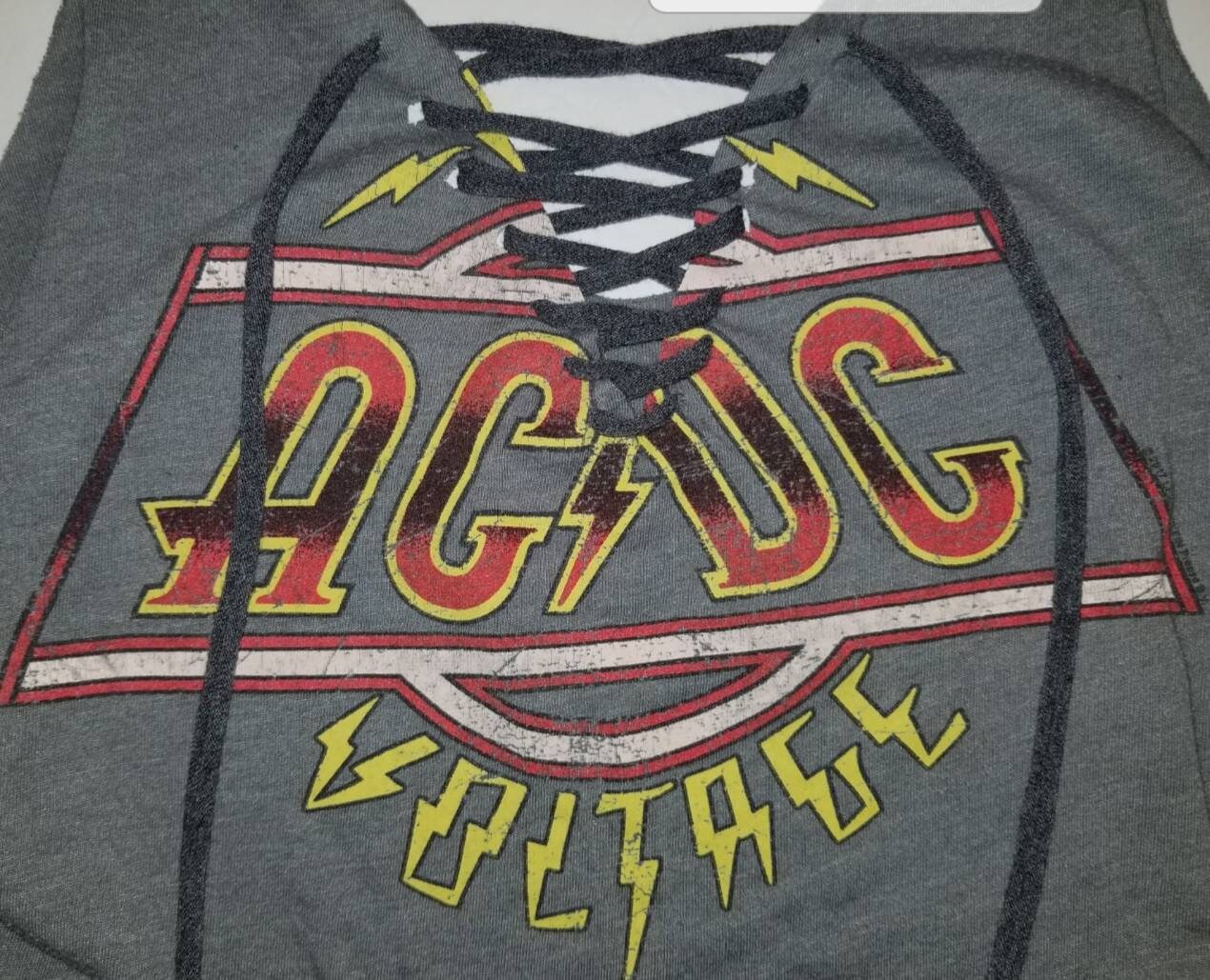 DIY Upcycled AC/DC Tank Top Handmade Classic Rock Punk Retro - Etsy