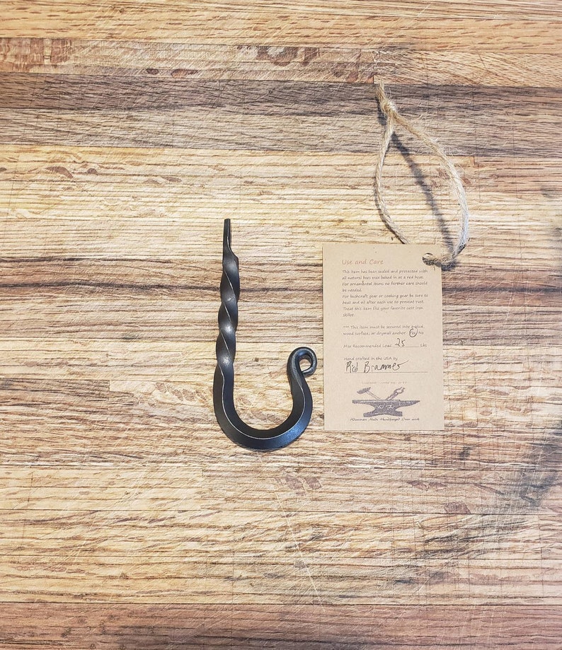 Hand Forged Steel Hook. Classic Twist Collection image 2