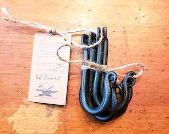 Set of 6 Hand Forged Hooks "Farmhouse Collection"