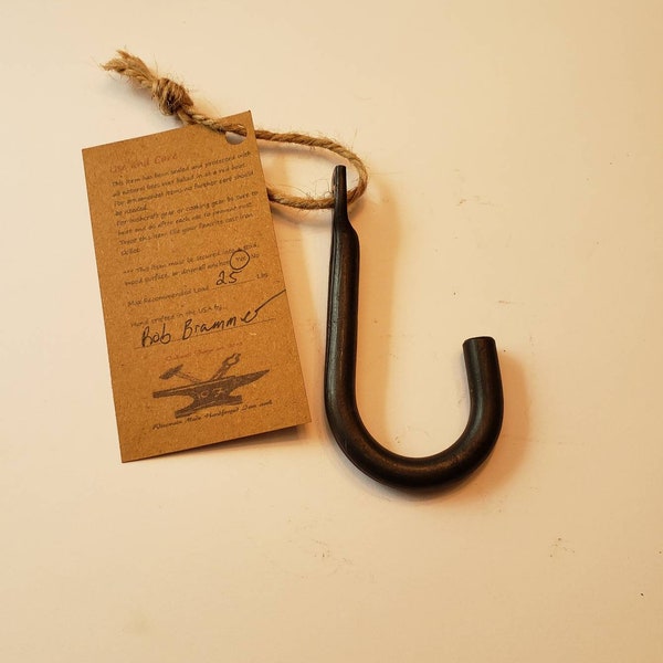 Hand forged Round J Hook "Simplicity Collection