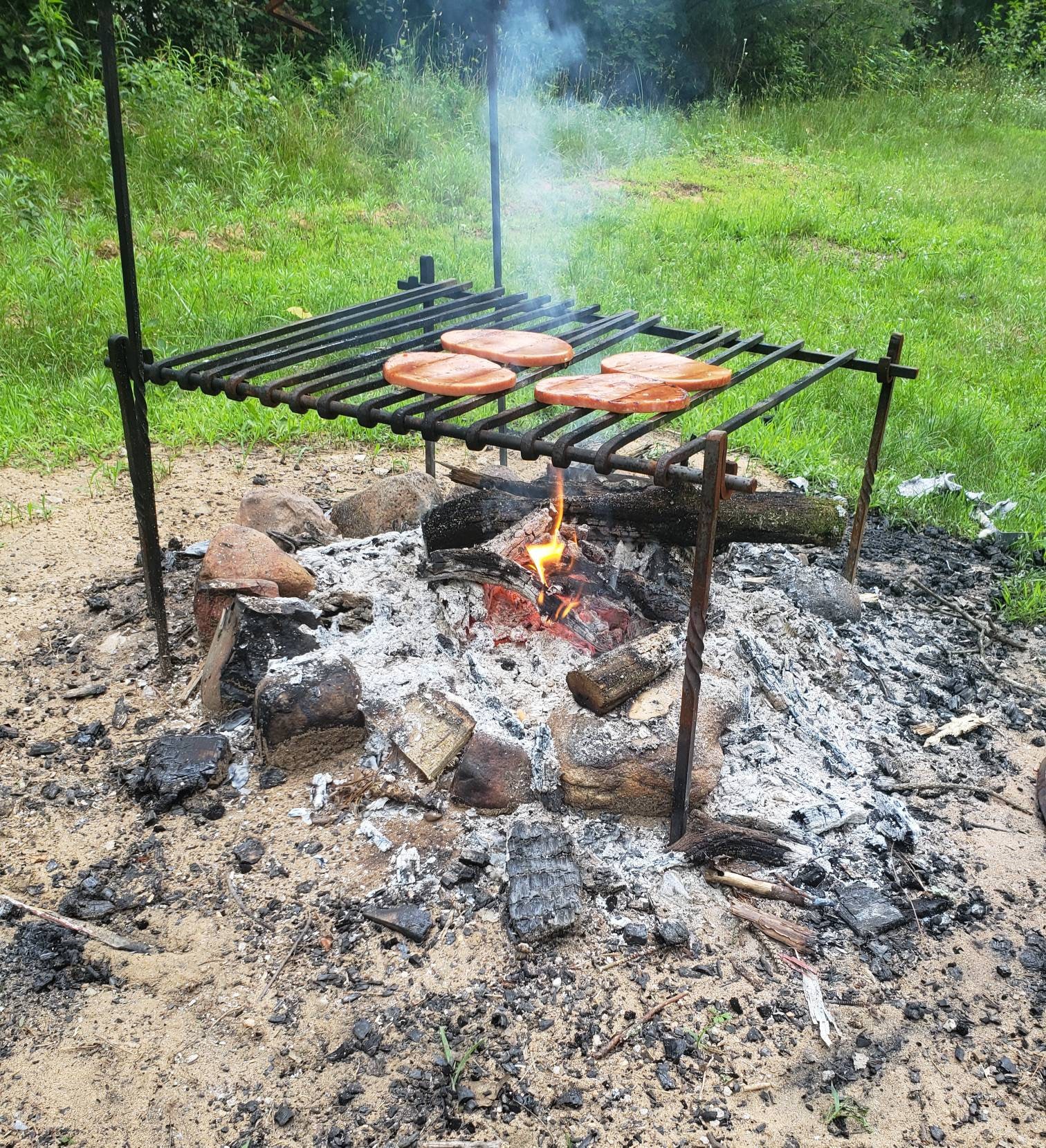 CAMPING TRIVET dutch oven cooking grate by BlacksmithCreations, $59.00