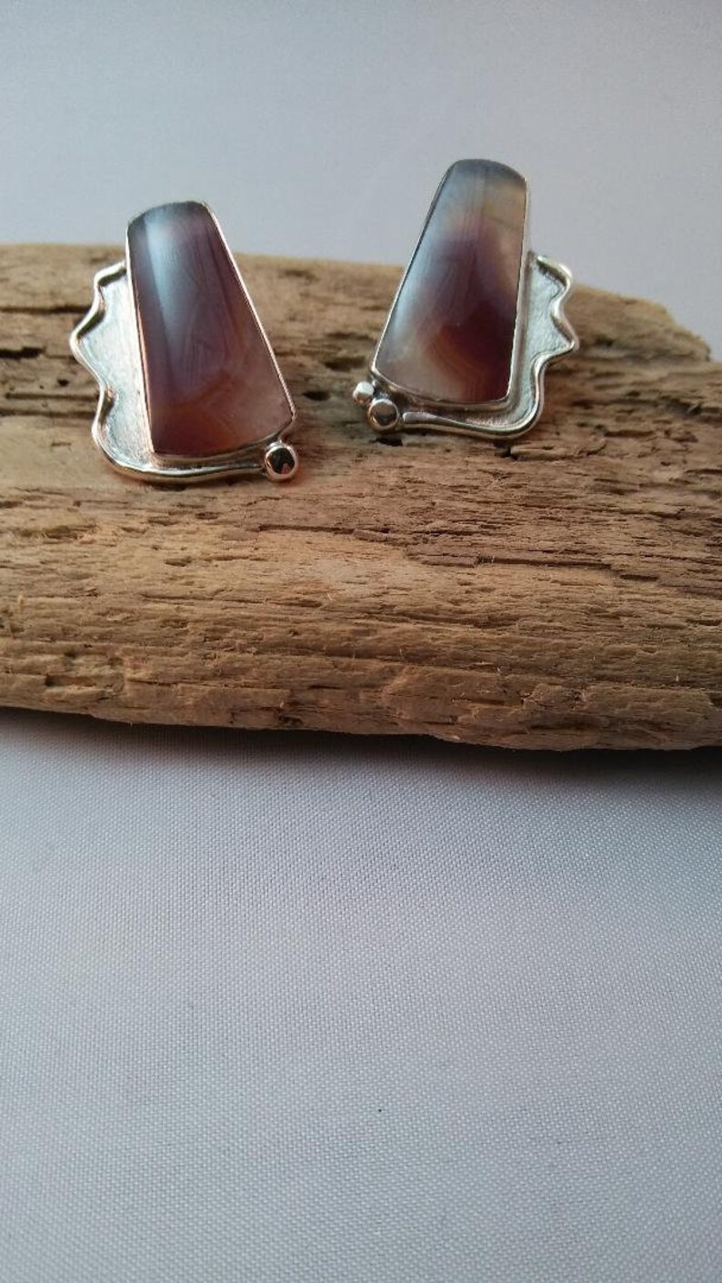 Laguna Agate Sterling Silver Post Earrings