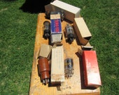 Radio Vacuum Tubes, LARGE, Vintage Vacuum Tubes, Radio Tubes in Boxes -assemblage, steampunk supplies, craft supplies