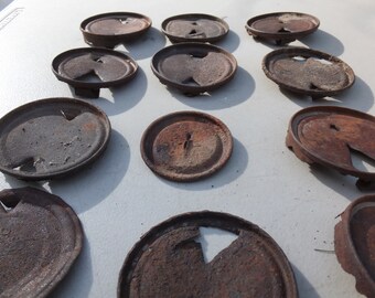 Rusty Can Opener Etsy - rusty lids can opener rusty lids metal rusty lids craft project mixed media folk art altered art