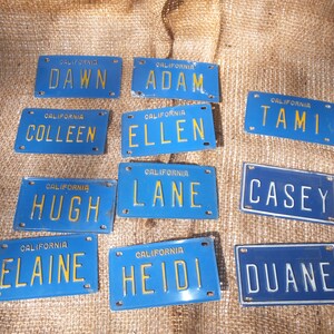 Bicycle License Plate, Miniature License Plate, Bicycle Name Plate, California License Plate, California Name Plate