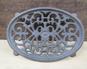 Cast Iron Trivet, Large Decorative Cast Iron Trivet