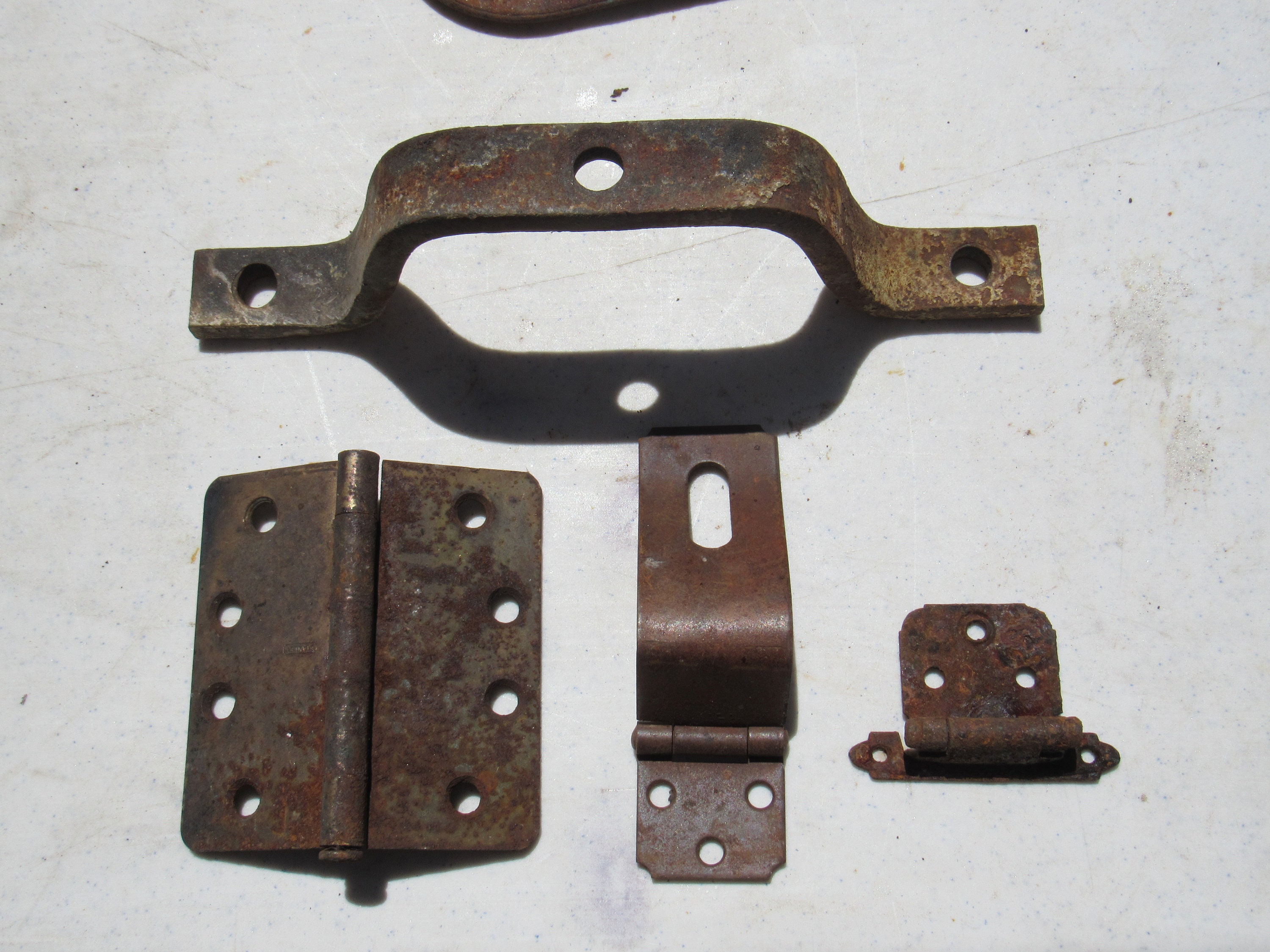 Rusty Metal Hinges Rusty Industrial Handle Rusty Assemblage Etsy
