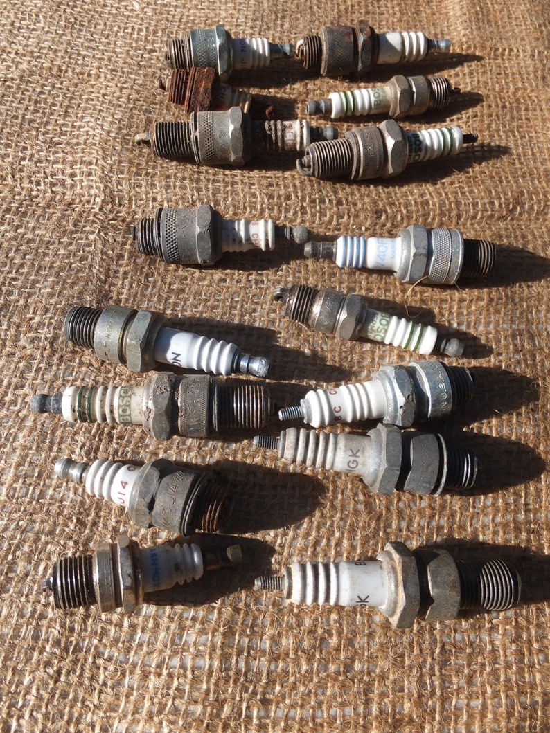 Rusty Spark Plugs 10 Rusty Assemblage Pieces Rusty parts Etsy