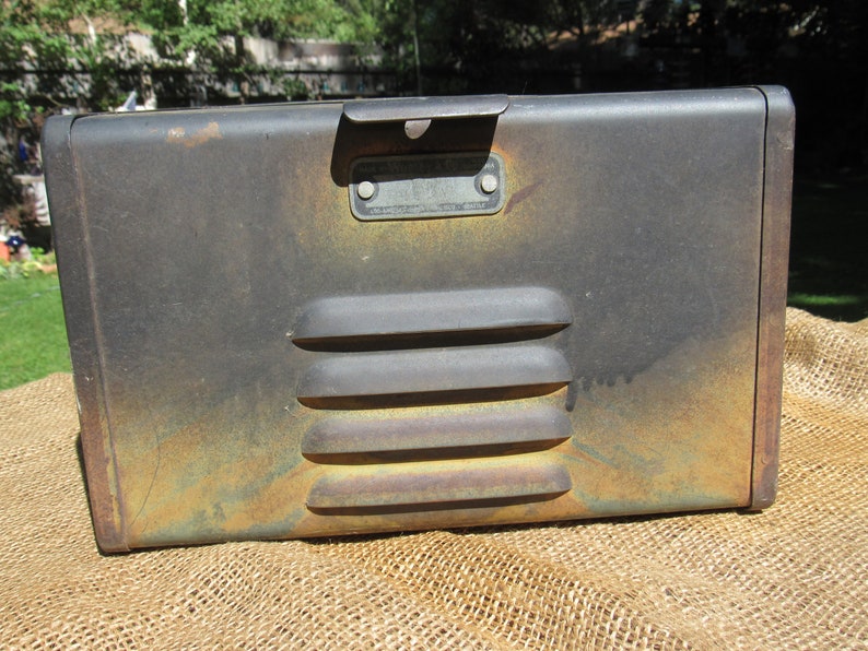 Rustic Locker Bin Rusty Vintage Metal Locker Bin with Number Etsy