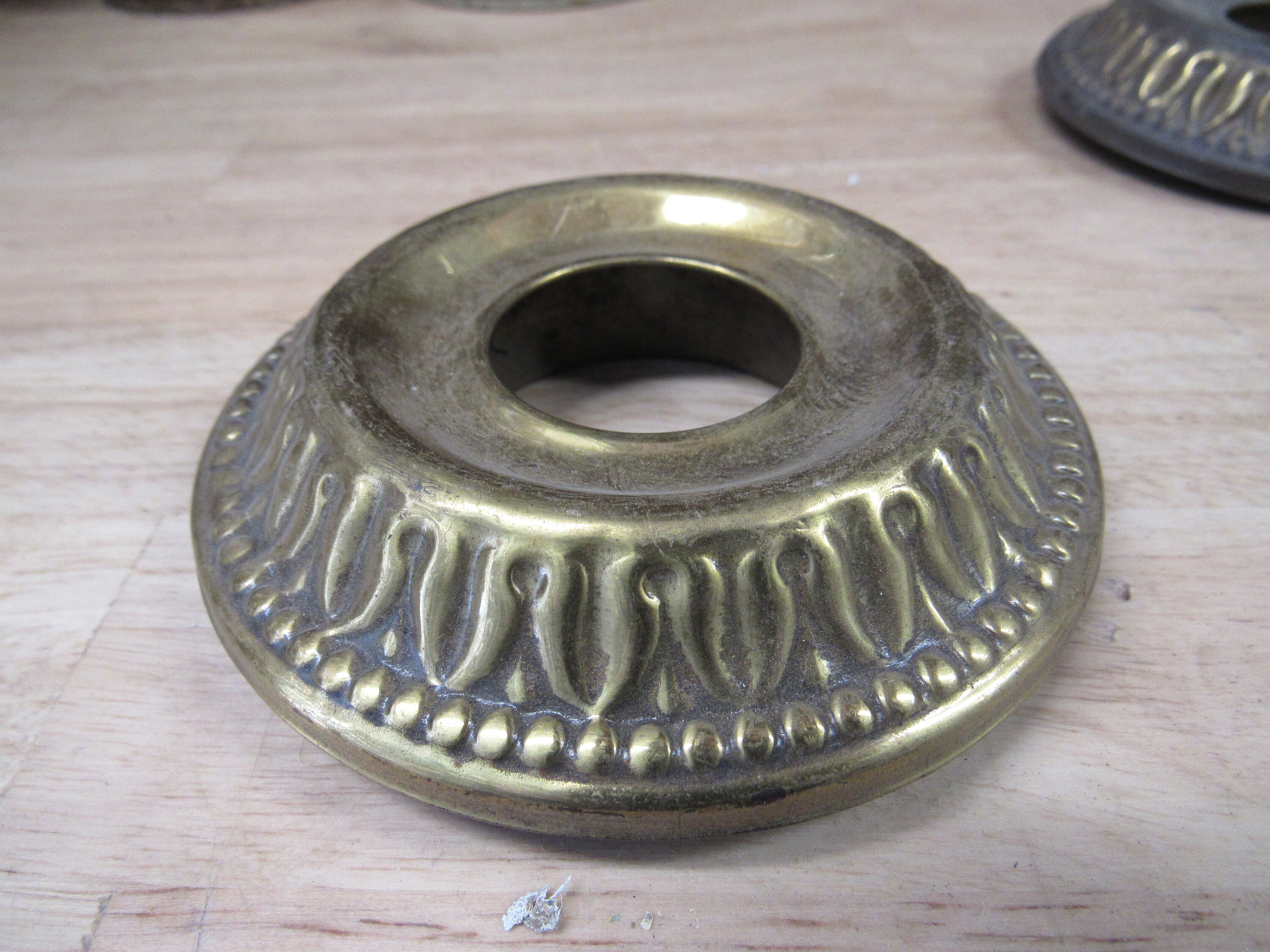 Brass Lamp Parts Brass Bobeche Flower Shaped Round Metal Etsy