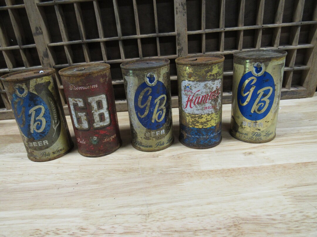 Rusty Beer Cans 5 Rusty Beer Cans GB and Hamms Vintage - Etsy