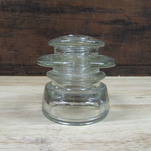 Clear Spaceship Insulator, Clear glass insulator, Hemingray Spaceship Insulator