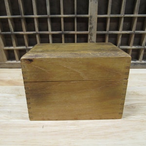 Wooden Recipe Box, Wooden Box with Dove Tail Corners