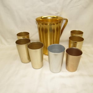 Aluminum Pitcher and Tumblers - Etsy