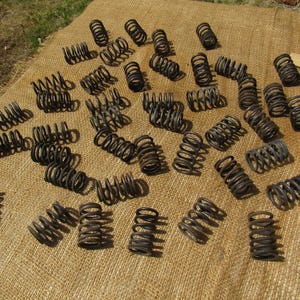 Black Metal Springs, 10 Metal Springs-for crafts, altered art, assemblage, supplies
