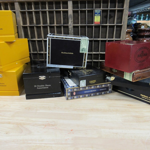 Assorted Cigar Boxes, EMPTY Crafting Cigar Boxes, Choose Your Cigar Box, All Boxes originally purchased in the USA!!!