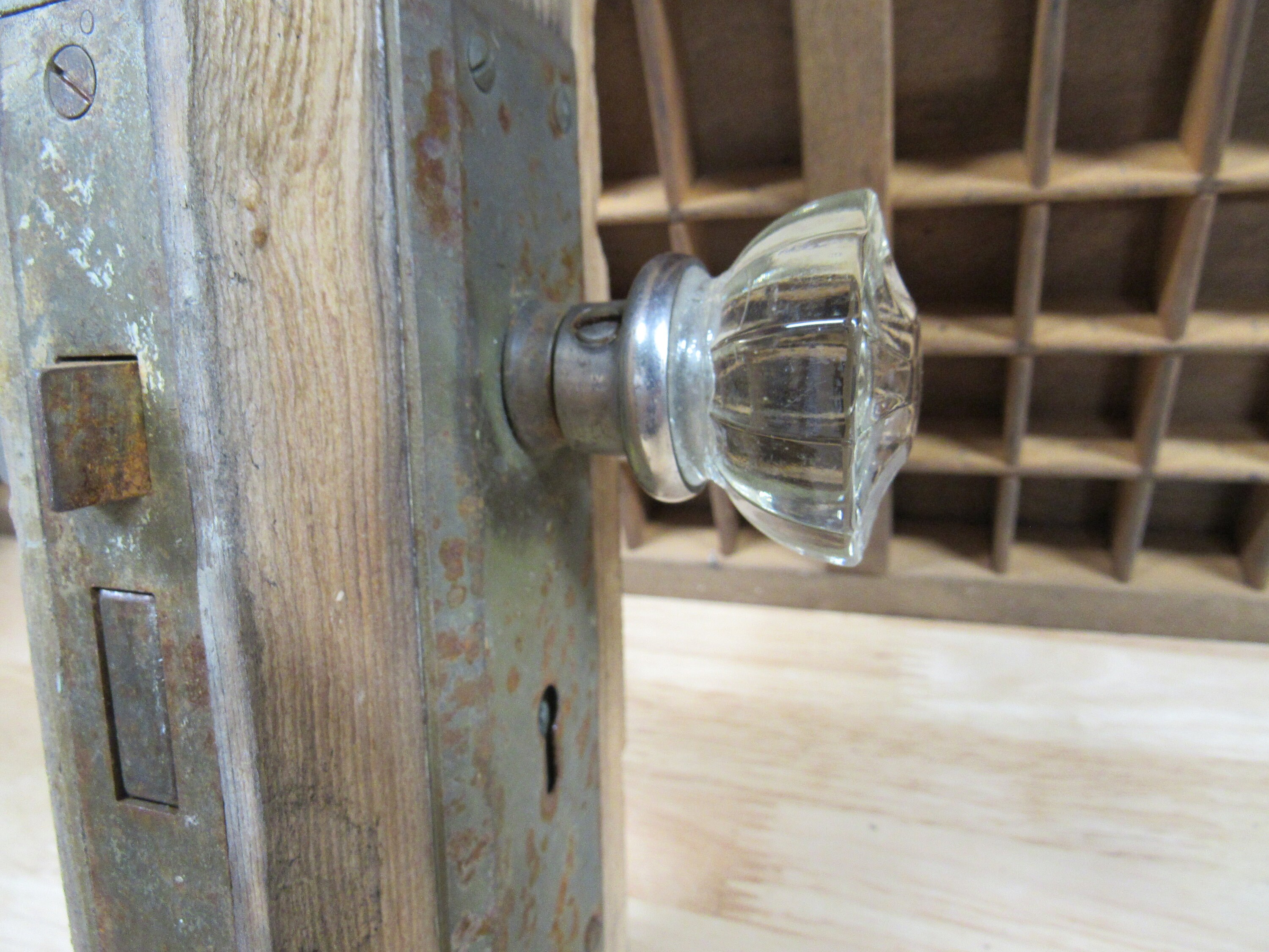 Glass Door Knob Recycled Glass Door Knob Set on Piece of Etsy