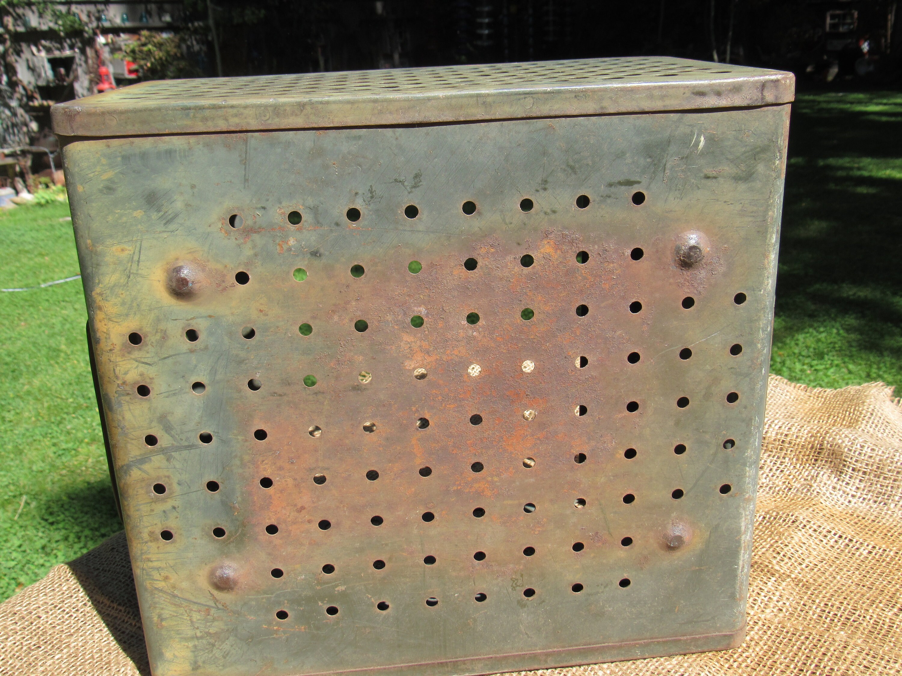 Rustic Locker Bin Rusty Vintage Metal Locker Bin with Number Etsy