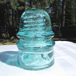 Aqua Glass Insulator, B & O Aqua Glass Insulator