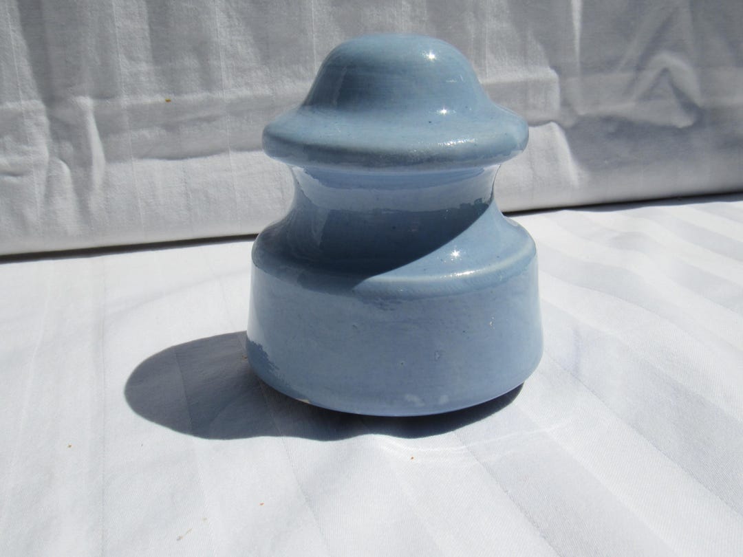 Blue Porcelain Insulator, Light Blue Westinghouse Porcelain Insulator ...