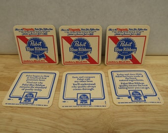 Beer Bar Coaster, 57 Pabst Blue Ribbon Beer Cardboard Coasters