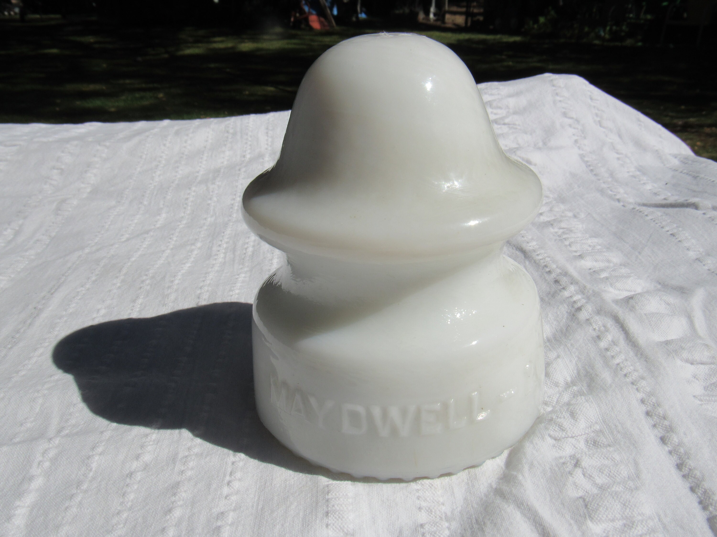 Milk Glass Insulator White Milk Glass Insulator Maydwell Etsy
