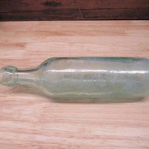 Round Bottom Bottle, Antique light Aqua Round Bottom Bottle, Round Bottom Soda Bottle, Light Aqua Cucumber Bottle, Light Aqua Torpedo Bottle