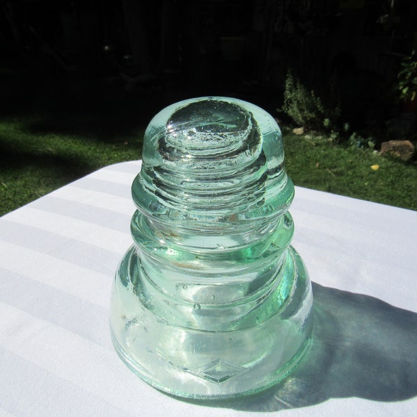 Green Glass Insulator, Light Green Diamond Insulator, Light Green Glass Insulator, Diamond Insulator