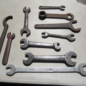 Rusty Wrenches, 10 Rusty Wrenches, Rusty Metal Tools, Rusty Wrench, Rusty Specialty Wrenches, Rusty Open End Wrenches