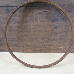 Fly Wheel Gear, Extra Large Industrial Gear Part From an Old Fly Wheel, Industrial Ring Gear with Teeth