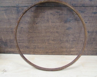 Fly Wheel Gear, Extra Large Industrial Gear Part From an Old Fly Wheel, Industrial Ring Gear with Teeth