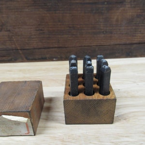 9pc 3/16 5MM Number Stamp Punch Set Hardened Steel, Metal Wood Leather -  Garage Monkey Tools