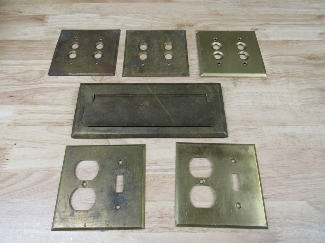 Brass Cover Plates Brass Switch Plate Covers Brass Cable Etsy