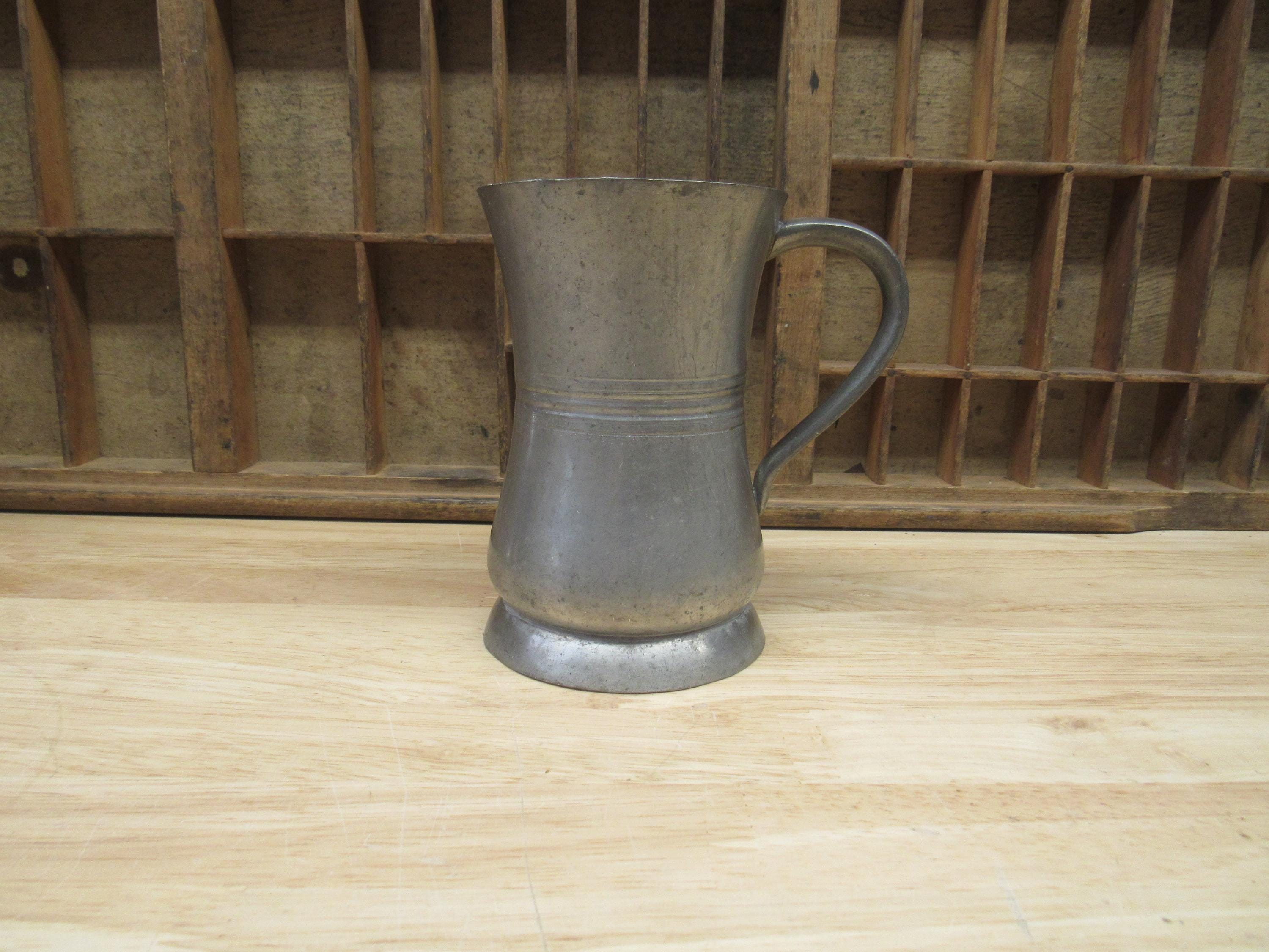 Antique English Pewter Tankard - Etsy
