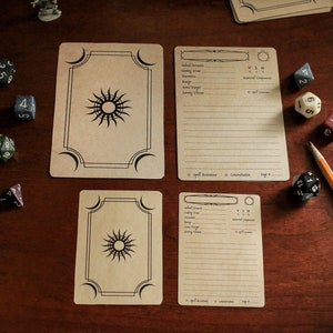 Spell Cards • Dungeons and Dragons, Pathfinder, compatibel met de meeste D20 tabletop RPG's. Tovenaar • Druïde • Tovenaar • Geestelijke • Paladijn • Bard