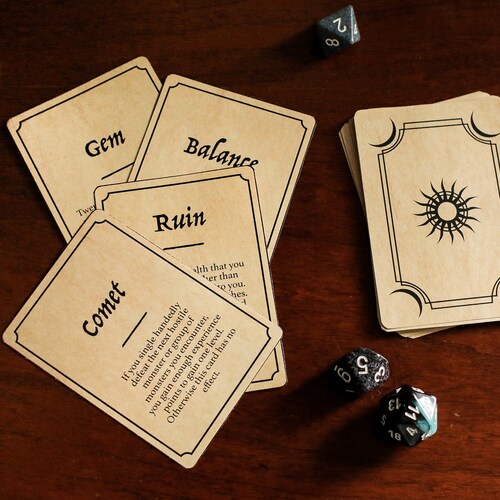 Deck of Many Things print and Play Dungeons and Dragons 5E Etsy