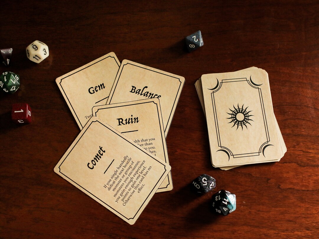 Deck of Many Things (print and Play) • Dungeons and Dragons 5E Magic ...