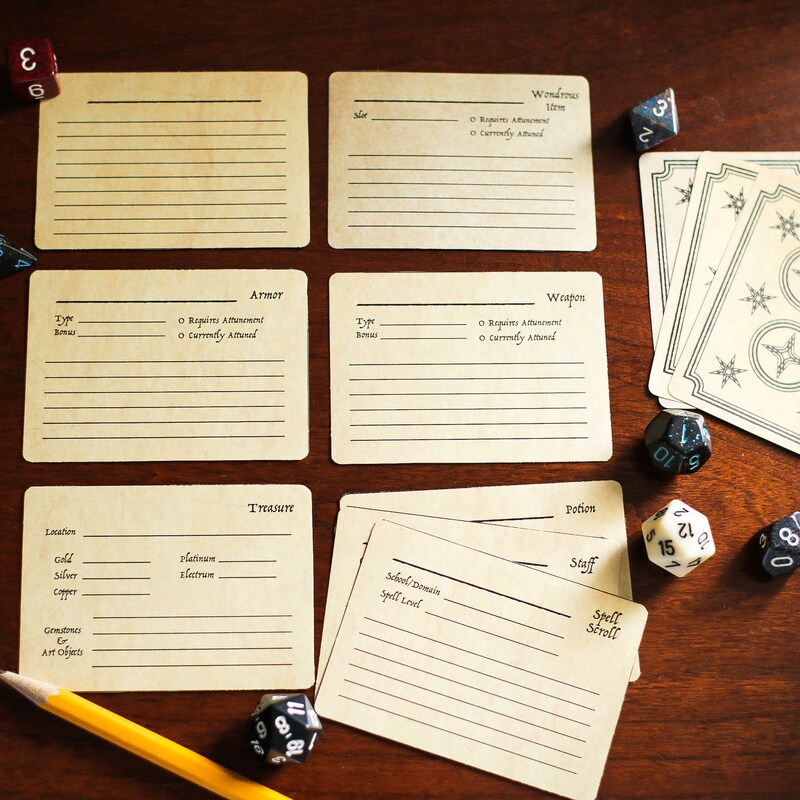 Dnd Item Cards - Etsy