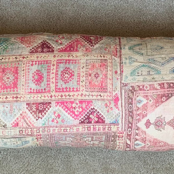 Lumbar Pillow Boho Blue Etsy