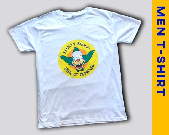 Men T-Shirt The Simpsons. Wear. Summer. For Fans. Krusty the Clown. Funny. Homer Simpson. Bart Simpson