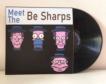 Cool Gift. "Be Sharps" real size LP cover + LP Label. The Best Simpsons Gift. Regalo Simpson. Simpsons Fans.