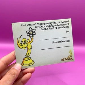 Simpsons Magnet, First Annual Montgomery Burns, Simpsons Gift, Simpsons Fans