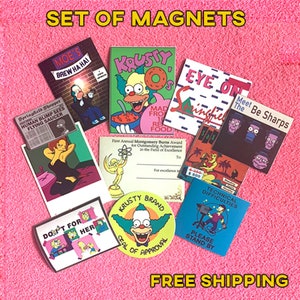Super Magnets Set. The Simpsons. Los Simpson. Krusty. Regalo Simpson. Simpsons Gift. Edna Sexy. Best Simpsons Gift
