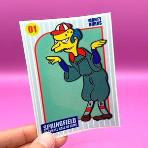 Sticker Burns, I Simpson, Monty Burns, Allenatore di baseball, Adesivi dei Simpson, Adesivi dei cartoni animati, Regalo dei Simpson, Fan dei Simpson