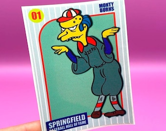 Naklejka Burns, Simpsonowie, Monty Burns, Trener baseballu, Naklejki Simpsonowie, Naklejki z kreskówek, Prezent Simpsonowie, Fani Simpsonów